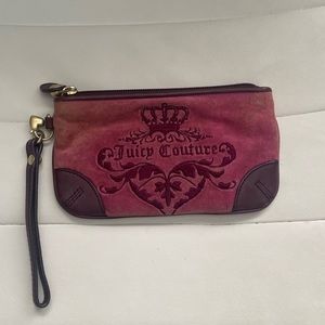 Juicy Couture Purple Velvet Leather Wristlet